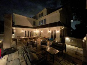 Patio at night time