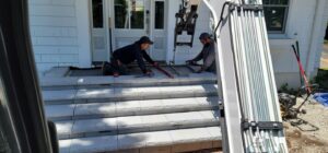 Hardscaping - Completing front door stairway and porch